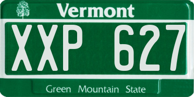 VT license plate XXP627