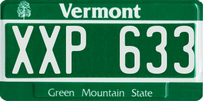 VT license plate XXP633