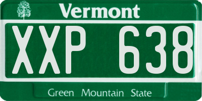 VT license plate XXP638
