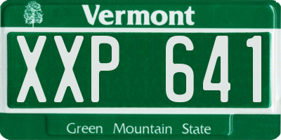VT license plate XXP641