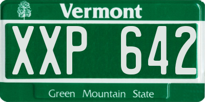 VT license plate XXP642