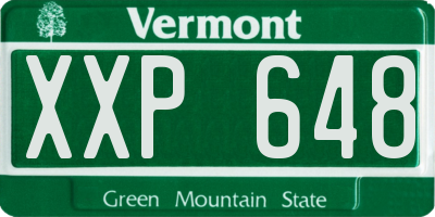 VT license plate XXP648