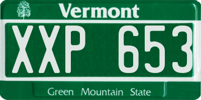 VT license plate XXP653