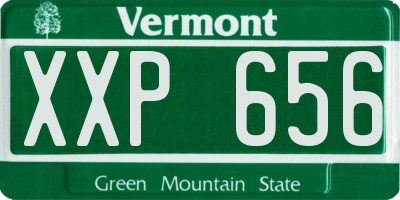 VT license plate XXP656