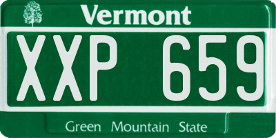 VT license plate XXP659