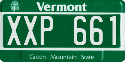 VT license plate XXP661