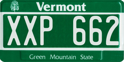 VT license plate XXP662