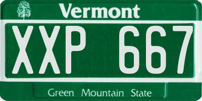 VT license plate XXP667