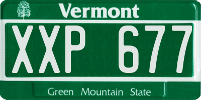 VT license plate XXP677