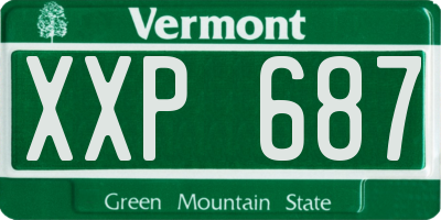 VT license plate XXP687