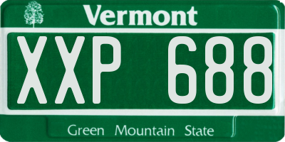 VT license plate XXP688