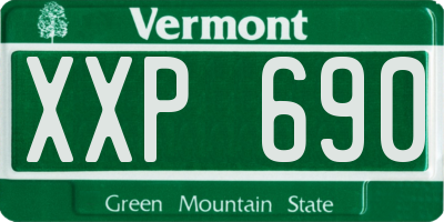 VT license plate XXP690
