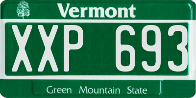 VT license plate XXP693