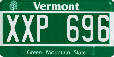 VT license plate XXP696