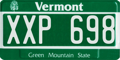 VT license plate XXP698