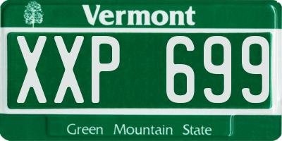 VT license plate XXP699