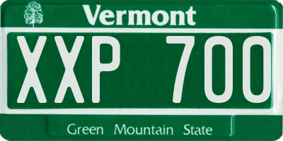 VT license plate XXP700