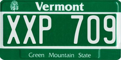 VT license plate XXP709
