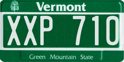 VT license plate XXP710