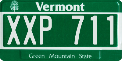 VT license plate XXP711