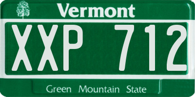 VT license plate XXP712