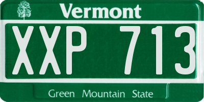 VT license plate XXP713