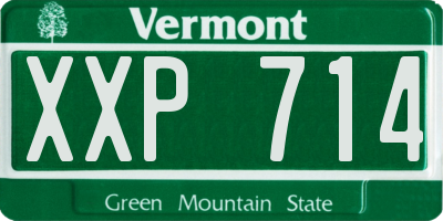 VT license plate XXP714