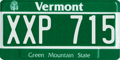 VT license plate XXP715