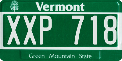 VT license plate XXP718
