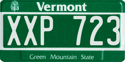 VT license plate XXP723