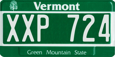 VT license plate XXP724