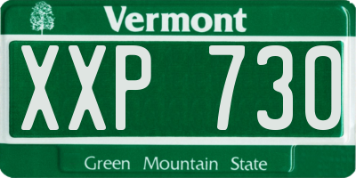 VT license plate XXP730