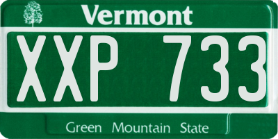 VT license plate XXP733