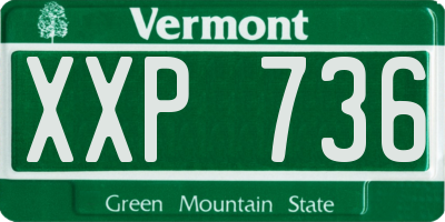 VT license plate XXP736