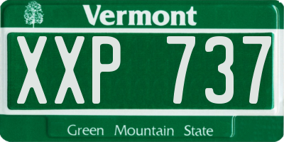 VT license plate XXP737