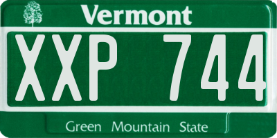 VT license plate XXP744