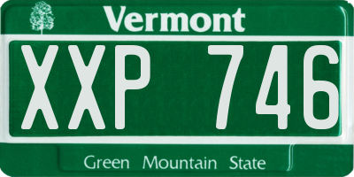 VT license plate XXP746