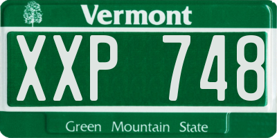 VT license plate XXP748