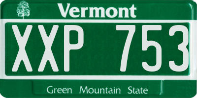 VT license plate XXP753