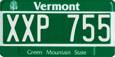 VT license plate XXP755