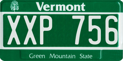 VT license plate XXP756