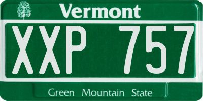VT license plate XXP757