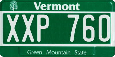 VT license plate XXP760