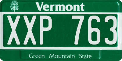 VT license plate XXP763