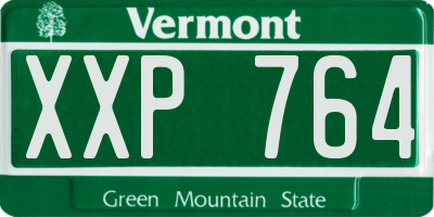 VT license plate XXP764