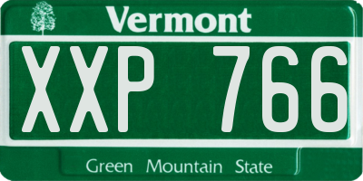 VT license plate XXP766