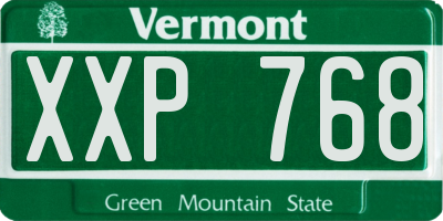 VT license plate XXP768