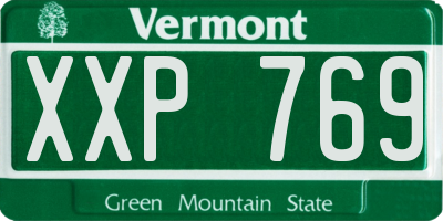VT license plate XXP769