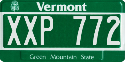 VT license plate XXP772