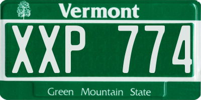 VT license plate XXP774